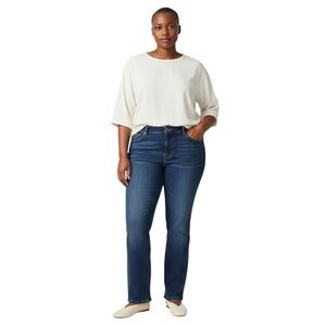 Hillard & Hanson Women's 10 Bootcut Denim Five Pocket Embroidered Jeans Pants‎